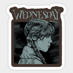 Wednesday Addams // Addams Family Sticker